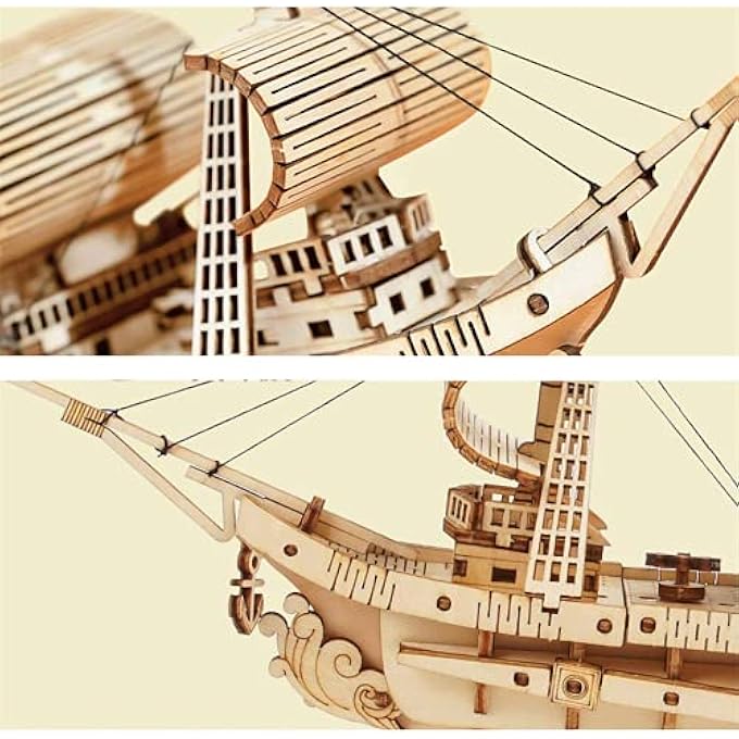 3D WOODEN PUZZLE WOOD SHIP MODEL GIFT FOR KIDS ADULTS(SAILING SHIP) - Image 2